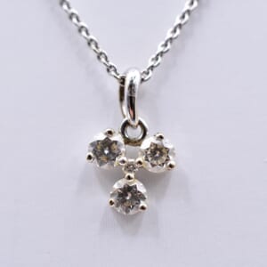 デビアス ダイヤネックレス 4P 750WG