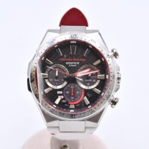 カシオ SOSPENSIONE EDIFICE Honda F1初優勝60周年記念コラボレーションモデル 黒文字盤 SS×革/タフソーラー ECB-2300HR