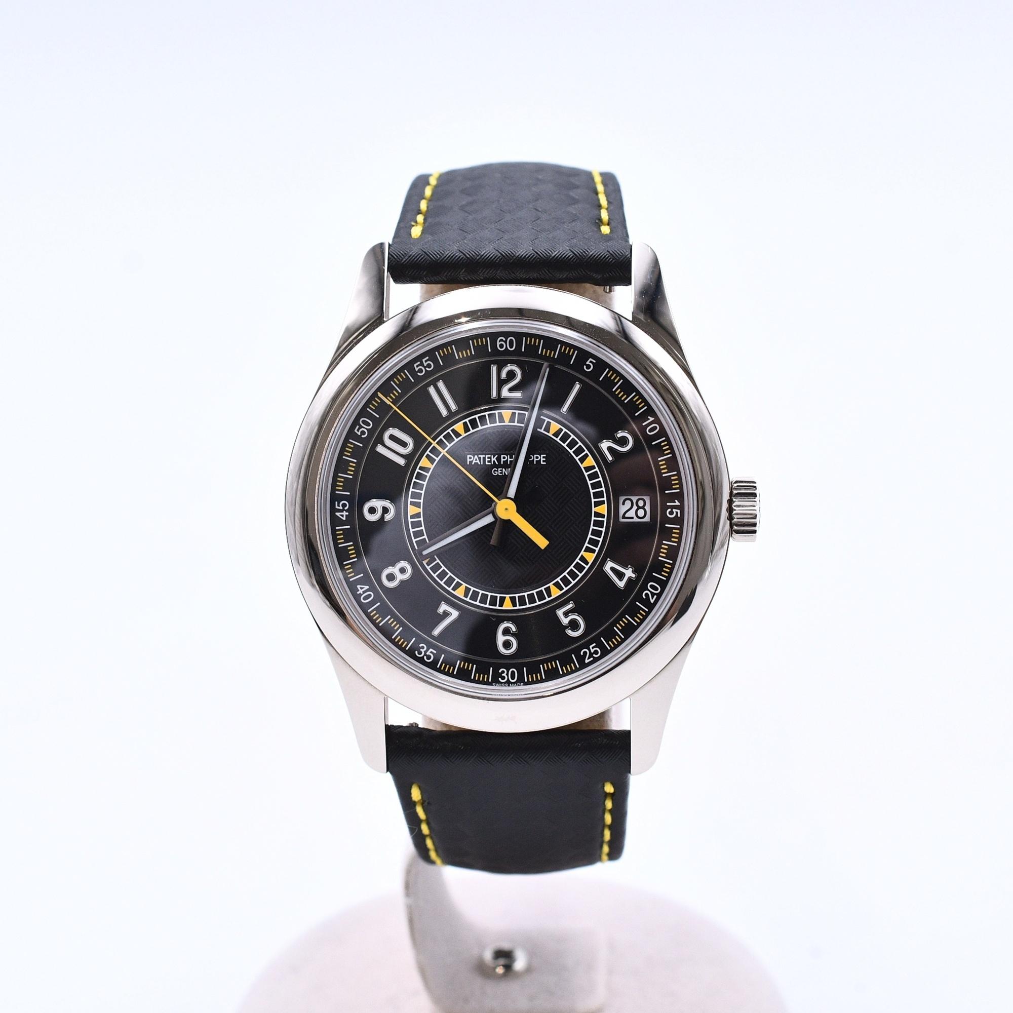 パテック フィリップ カラトラバ 黒文字盤 WG×革/AT 6007G-001 買取