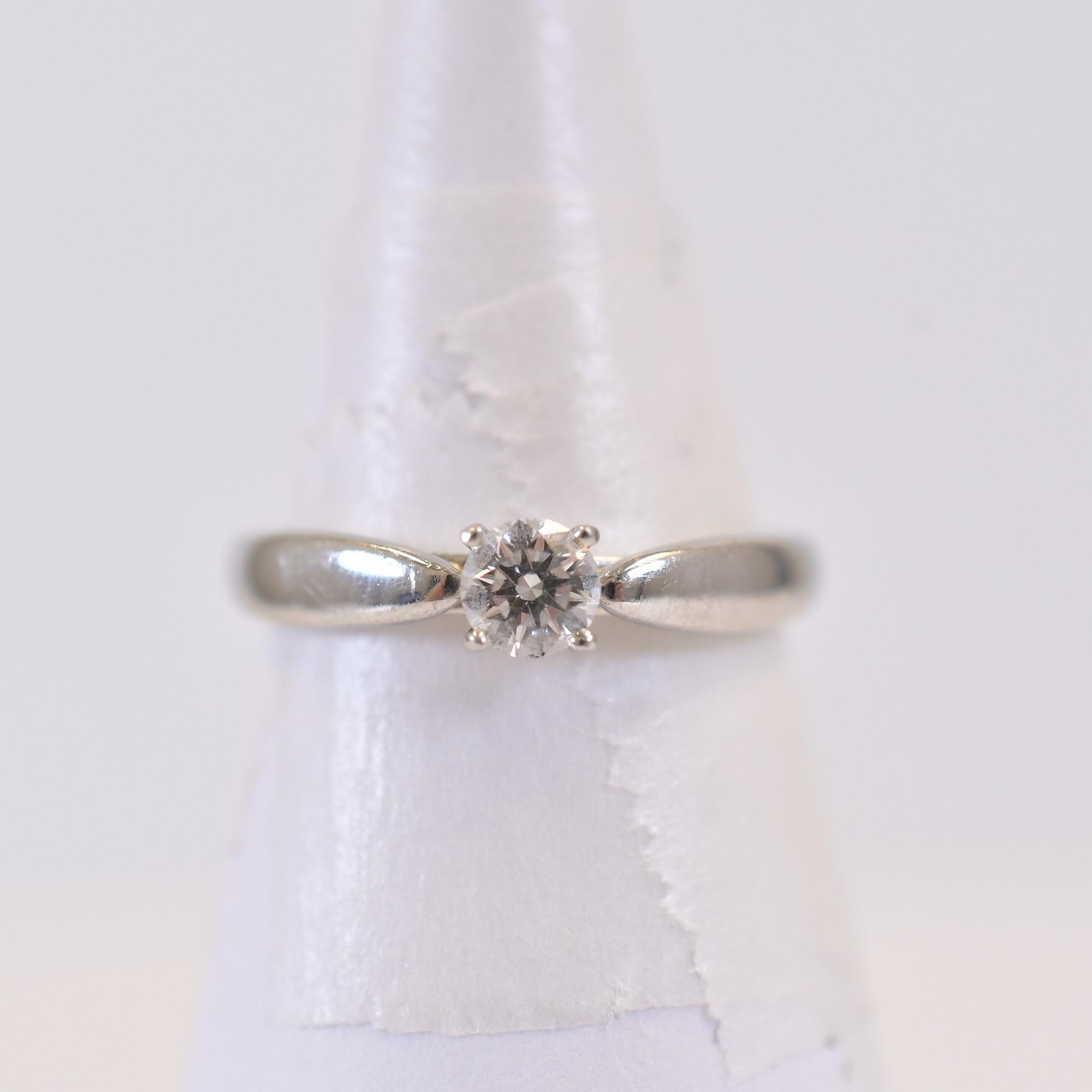 ティファニー ハーモニー ダイヤリング Pt950 0.23ct ＃11 F/VS2/3EX/N