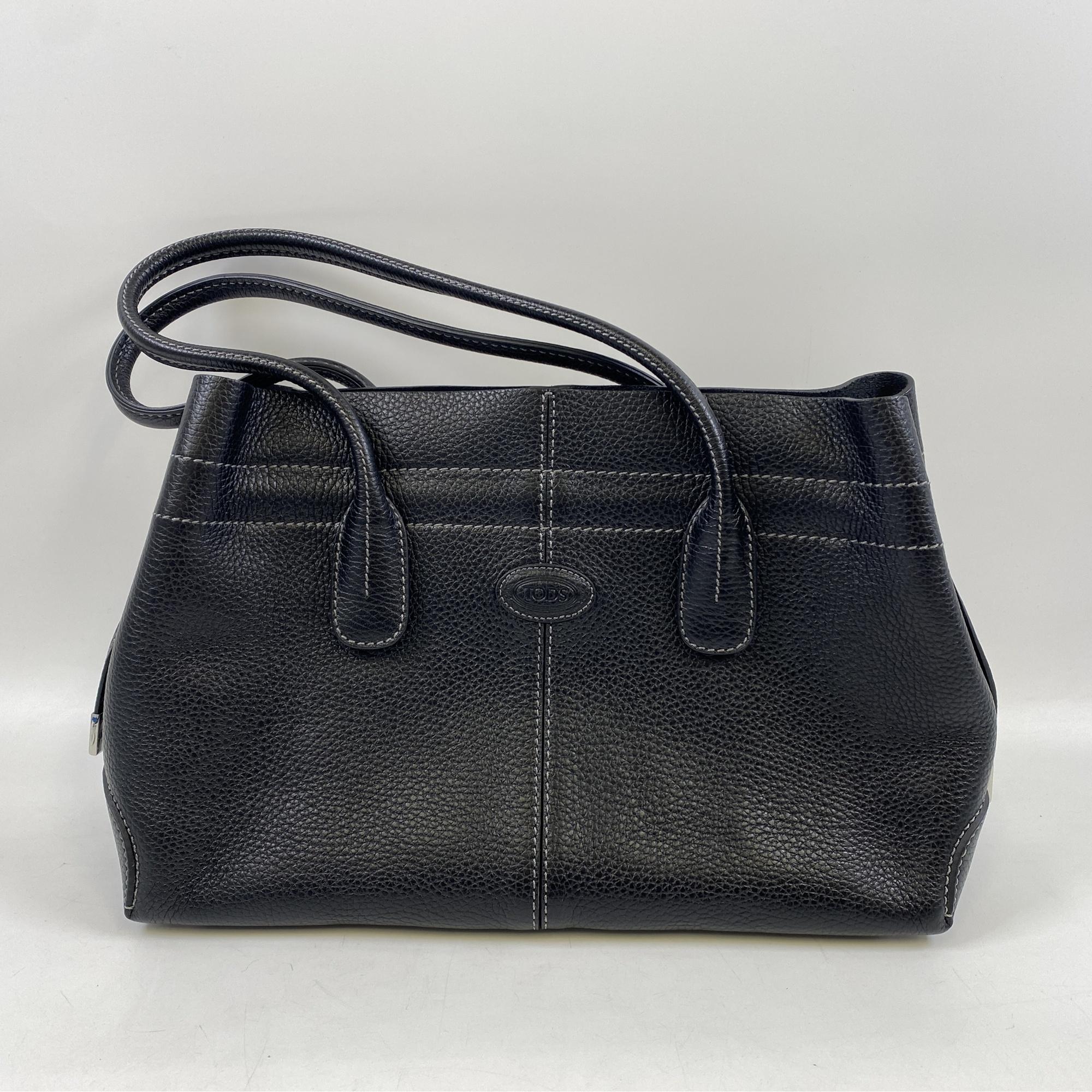 トッズ DIバッグ 黒 レザー Aランク