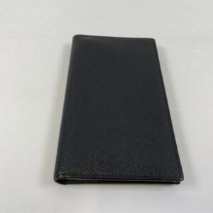 ブルガリ 二つ折り長財布 黒 レザー