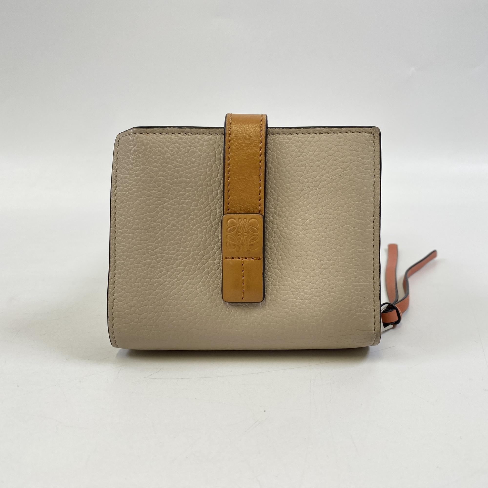 レディース LOEWE ロエベ アナグラム レザー 二つ折り財布 バイカラー