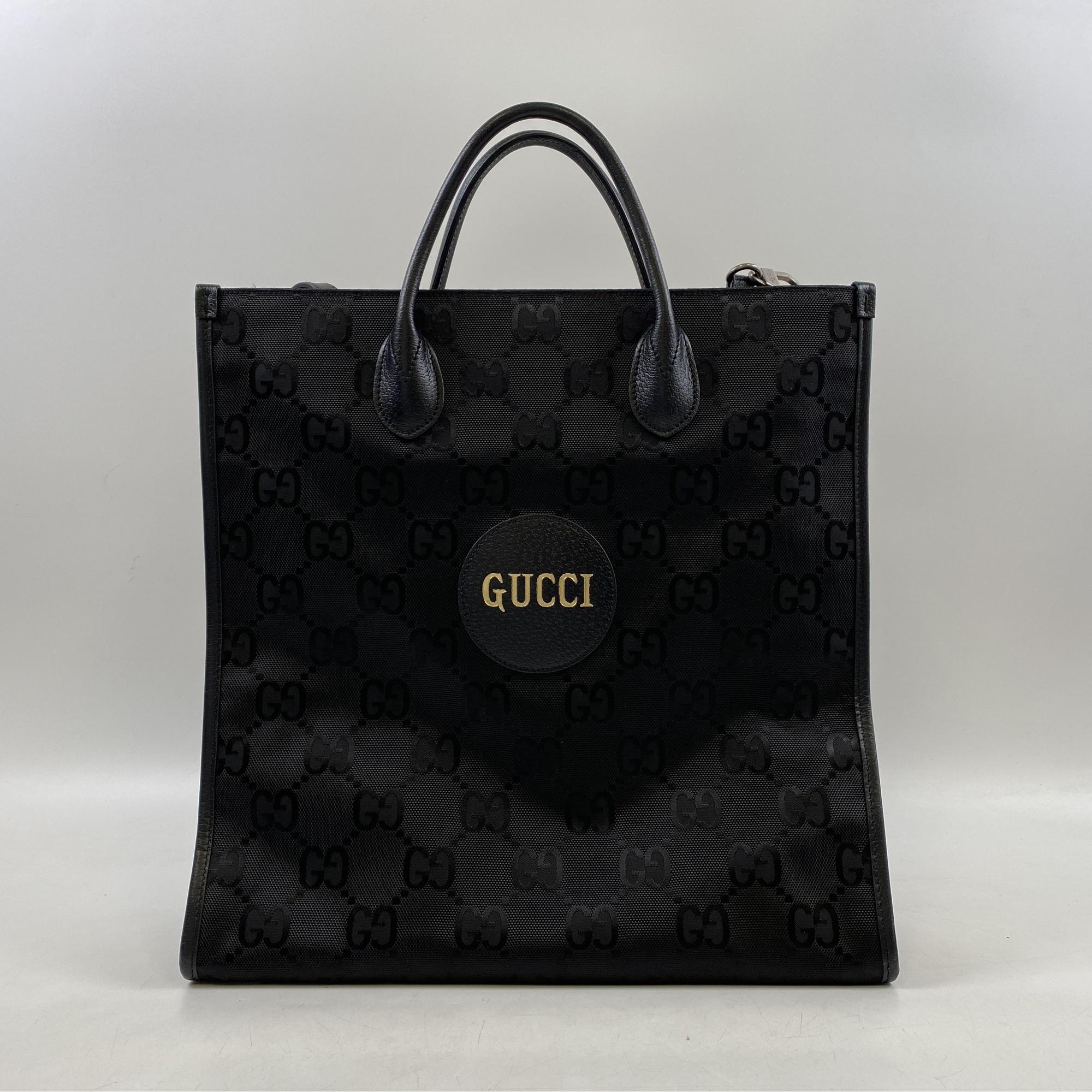 20日まで終わりGUCCI 黒 トートバッグ 6　000-0851 グッチ オフザグリッド 2WAYトートバッグ 黒 ナイロン×レザー 630355