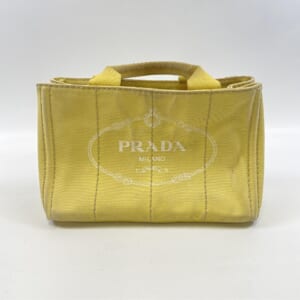 PRADA（プラダ)イエローナイロン ハンドバッグ Prada 極美品 2way 