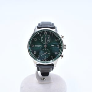 IWC ポルトギーゼ クロノグラフ グリーン文字盤 SS×革/AT IW371615