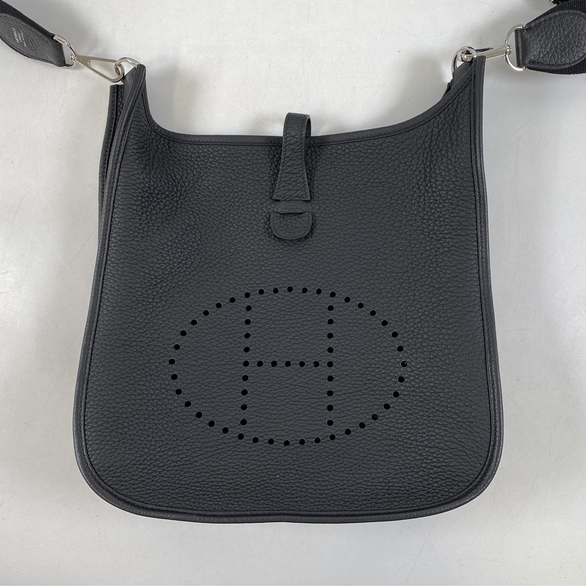 エルメス エヴリン PM 黒 トリヨン SV金具 B刻印 Aランク