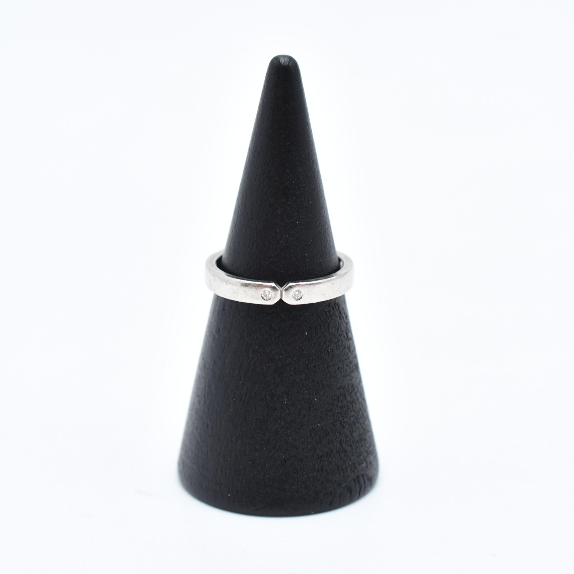 エルメス エヴァ―ケリー ダイヤリング Pt950 0.01ct Bランク