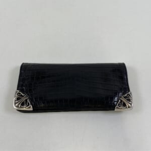 LNG SNGL FLD TIPS ALG シングルフォールド アリゲーター レザーウォレット 財布 ブラック