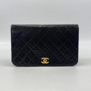 シャネル マトラッセ23 SフラップSチェーン ラムスキン GD金具 黒 レザー