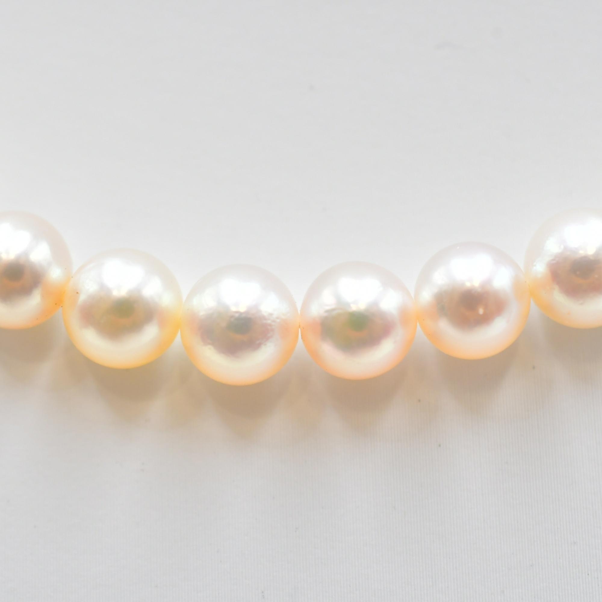 タサキ パールネックレス×イヤリング セット ネックレス:S刻印 7.5mm