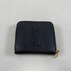 サンローラン カサンドラ ラウンドファスナー長財布 黒 レザー SV金具