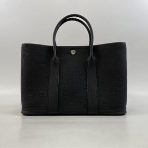 エルメス ガーデンパーティPM 黒 ネゴンダ SV金具 W刻印