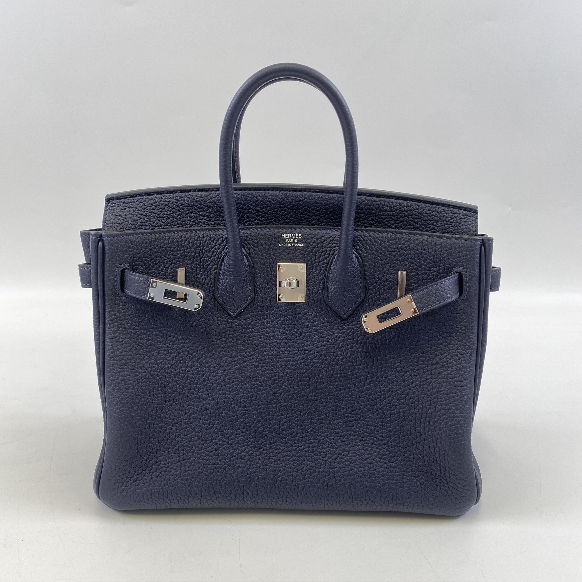 エルメス バーキン25 ブルーニュイ トゴ SV金具 Y刻印 Aランク