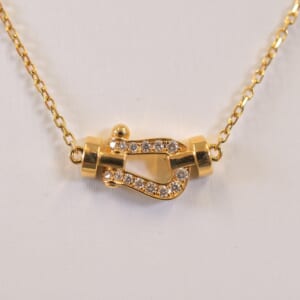 フレッド フォース10 スモール パヴェダイヤ ネックレス K18YG 7B0279