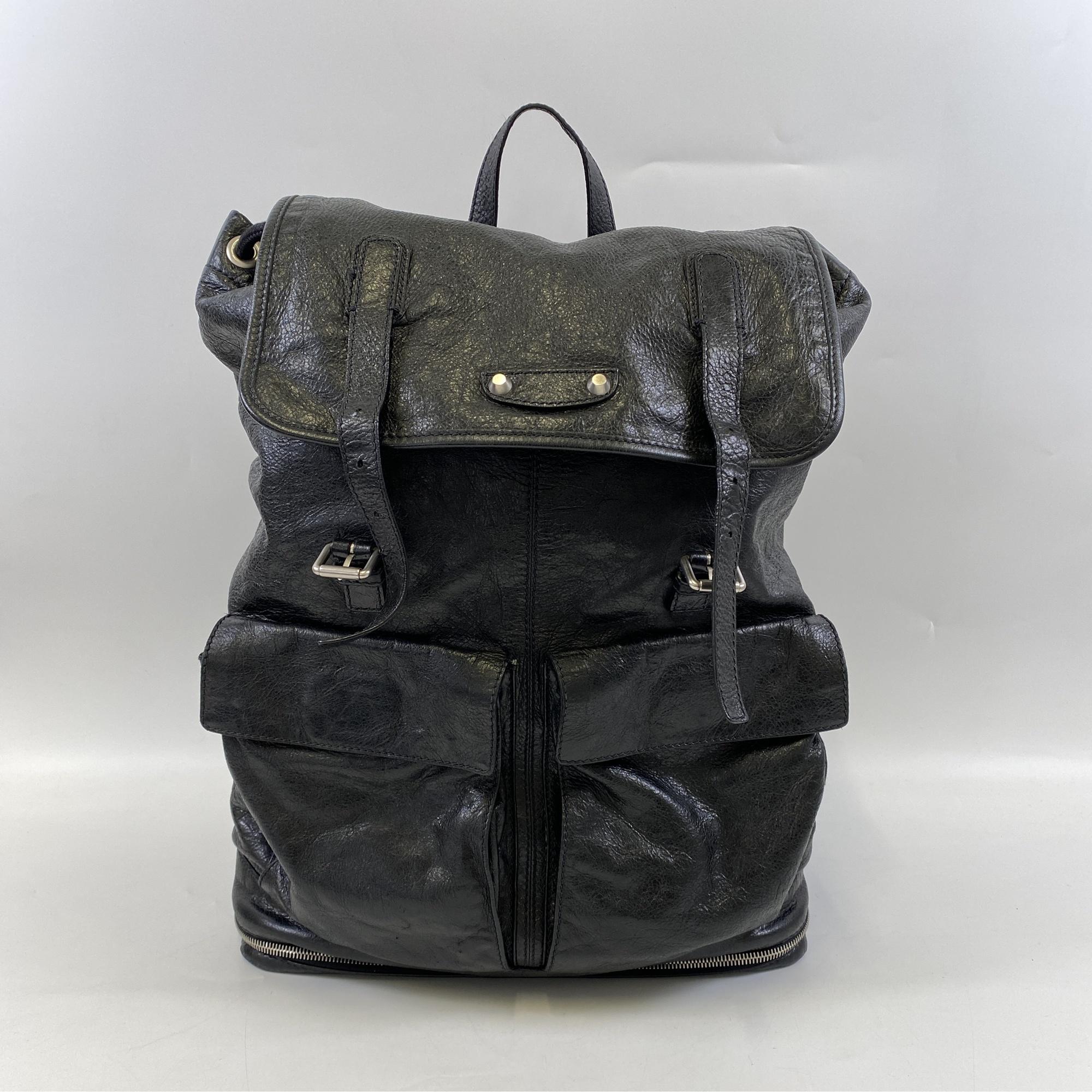 BALENCIAGA ブラックレザー バックパック 【公式通販】