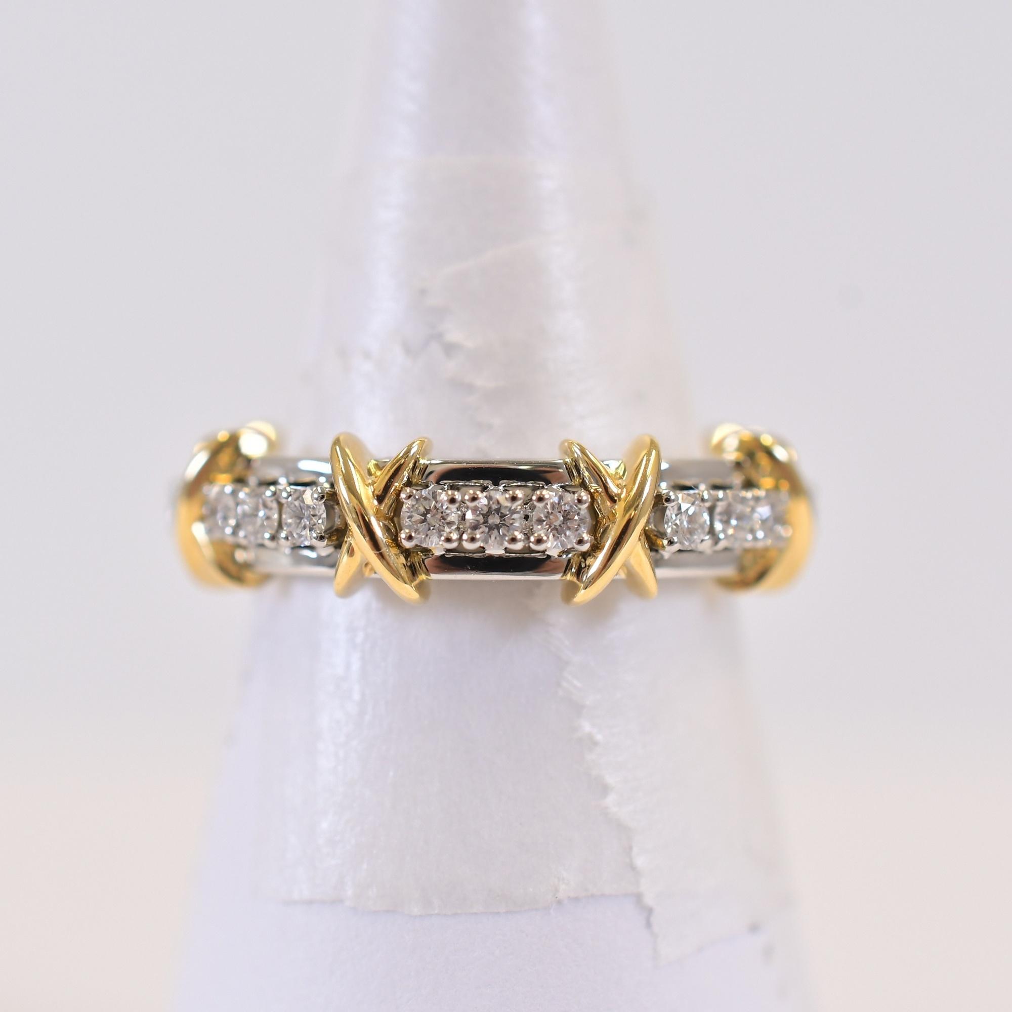 ティファニー ジャンシュランバージェ ダイヤ リング K18/Pt950 0.60ct #33 Aランク