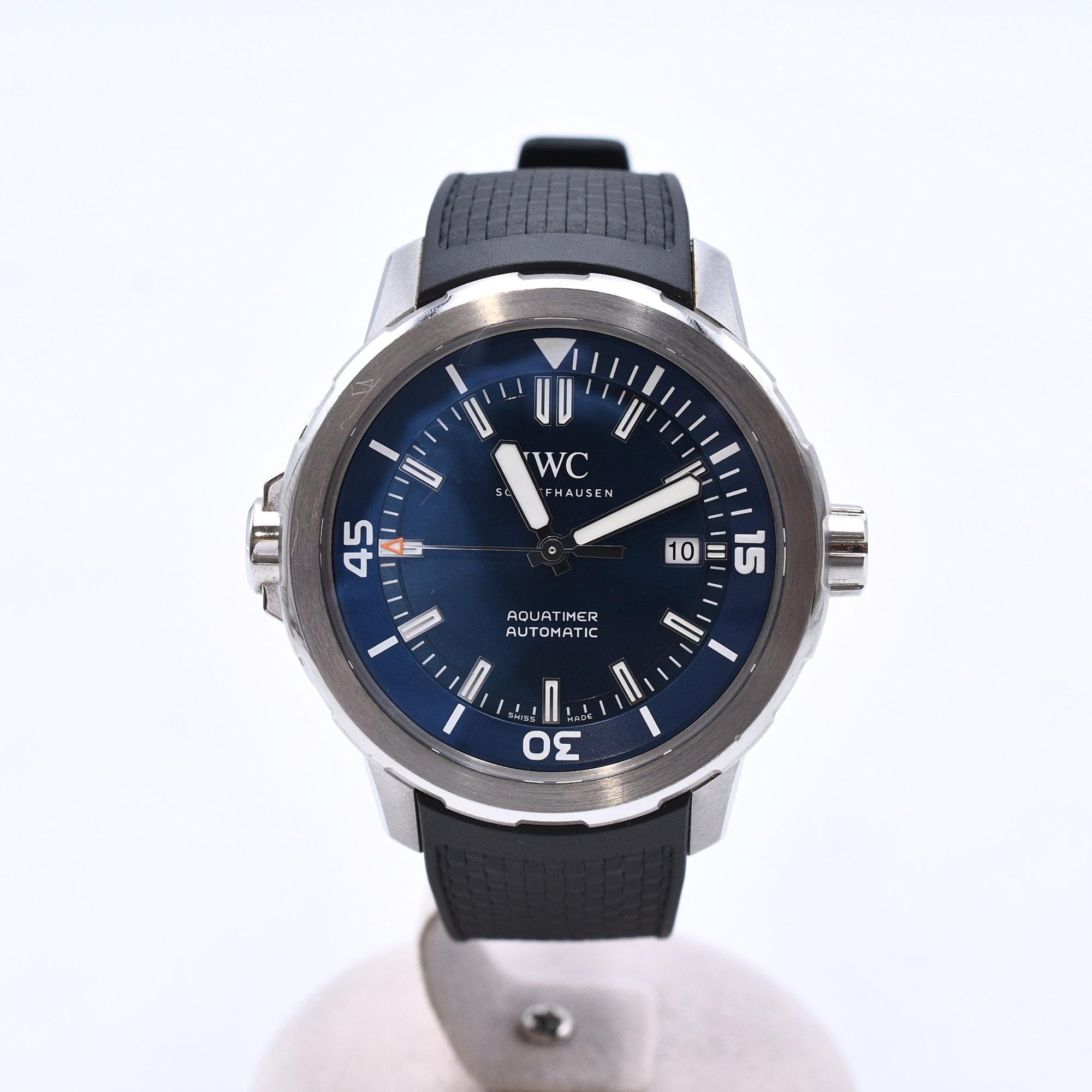 IWC アクアタイマー エクスペディション ジャックイヴクストー 青文字盤 SS×ラバー/AT Bランク