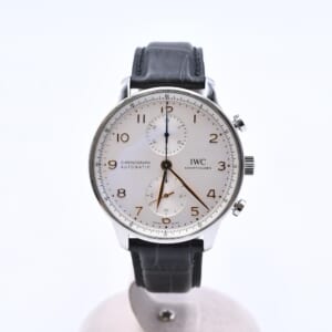 IWC ポルトギーゼ・クロシェットノグラフ 白文字盤 SS×革/AT IW371604