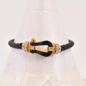 フレッド フォース10 LM ハーフダイヤ ブレスレット Au750PG/Steel/CE #16