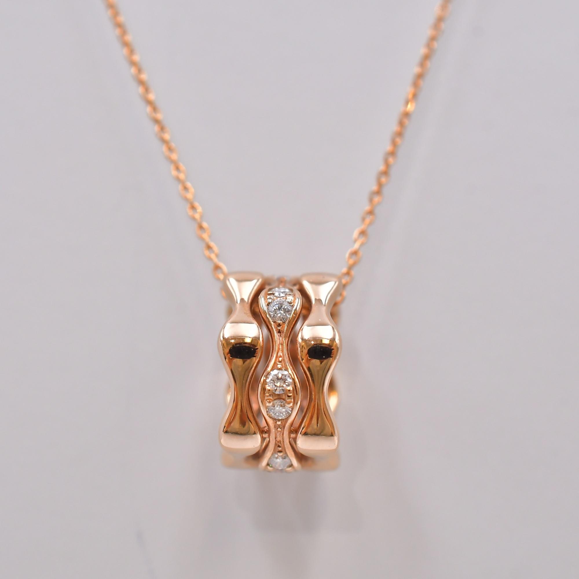 タサキ ラベッロ ダイヤ ネックレス 750PG 0.20ct Bランク