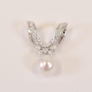 ミキモト パールダイヤネックレストップ K18 1.17ct 12.2mm