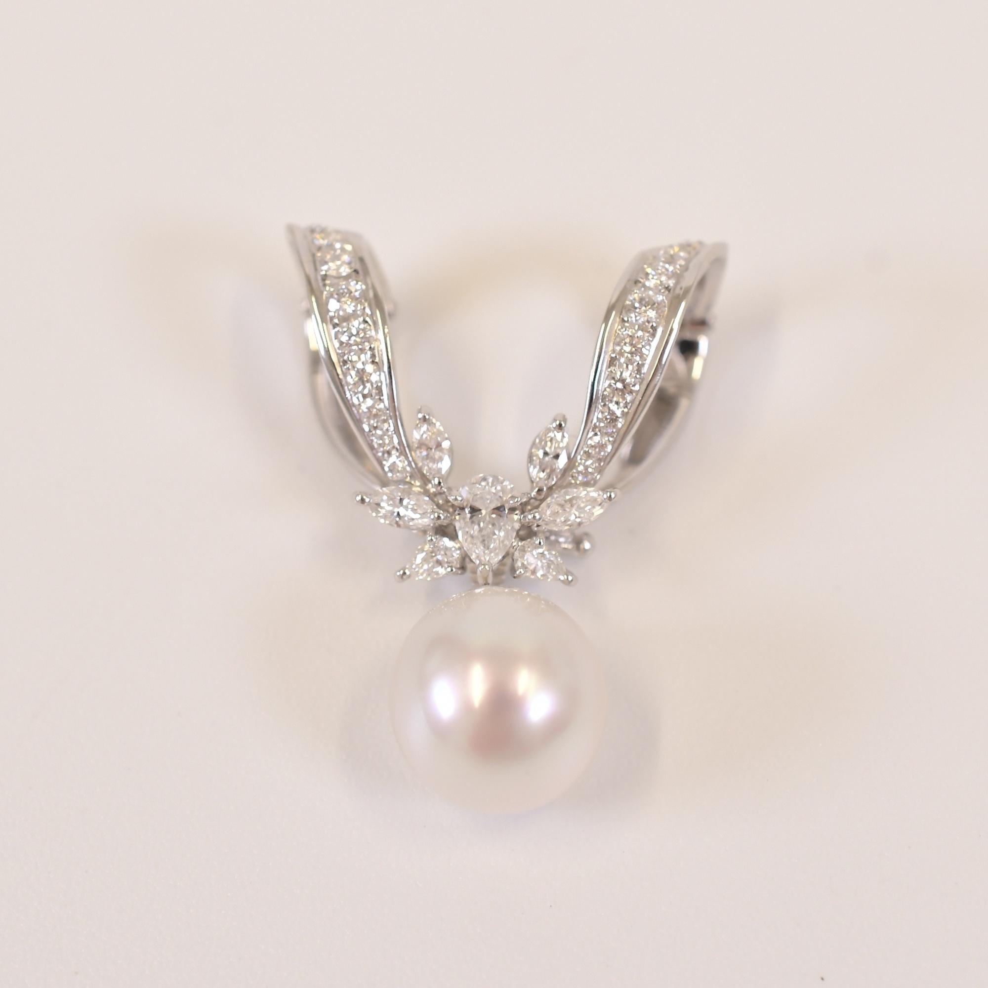 ミキモト パールダイヤネックレストップ K18 1.17ct 12.2mm 買取実績