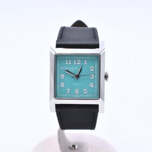 ティファニー ユニオンスクエア 30mm ターコイズ文字盤 SS×革/AT 74850618