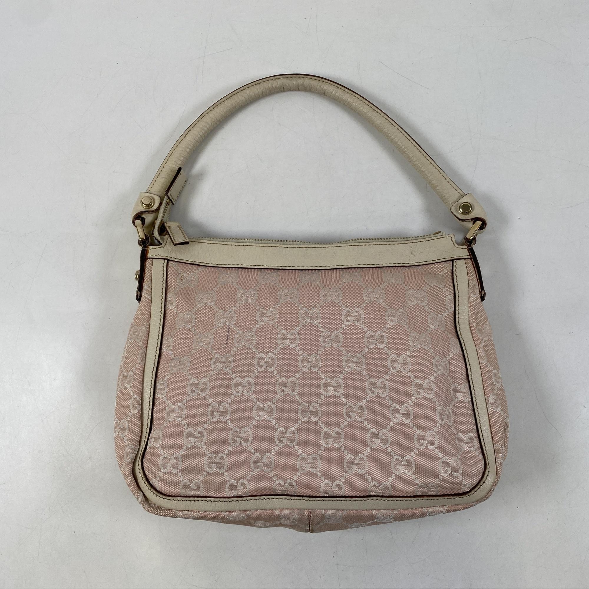 【希少色】GUCCI グッチ GGキャンバス ワンショルダーバッグ ピンク グッチ GGキャンバス ワンショルダーバッグ ピンク×白 キャンバス