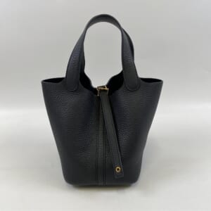 エルメス ピコタンロックPM 黒 トリヨンクレマンス GD金具 K刻印