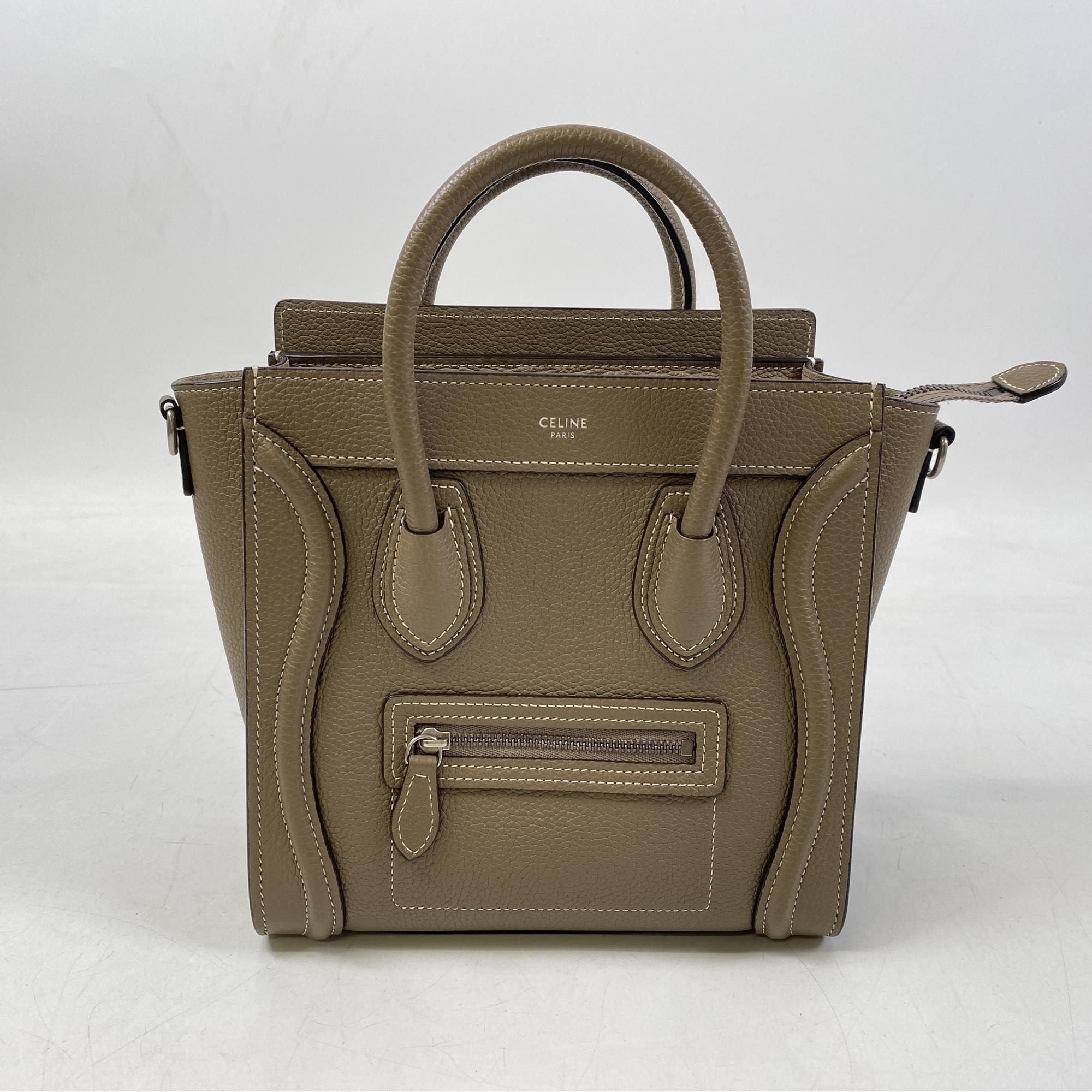 美品✨CELINE ラゲージ ナノ 2way ハンドバッグ グレージュ セリーヌ ラゲージ ナノ 2WAYハンドバッグ グレージュ レザー 買取実績