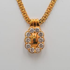 コンコルド メレダイヤネックレス Au750YG 0.65ct