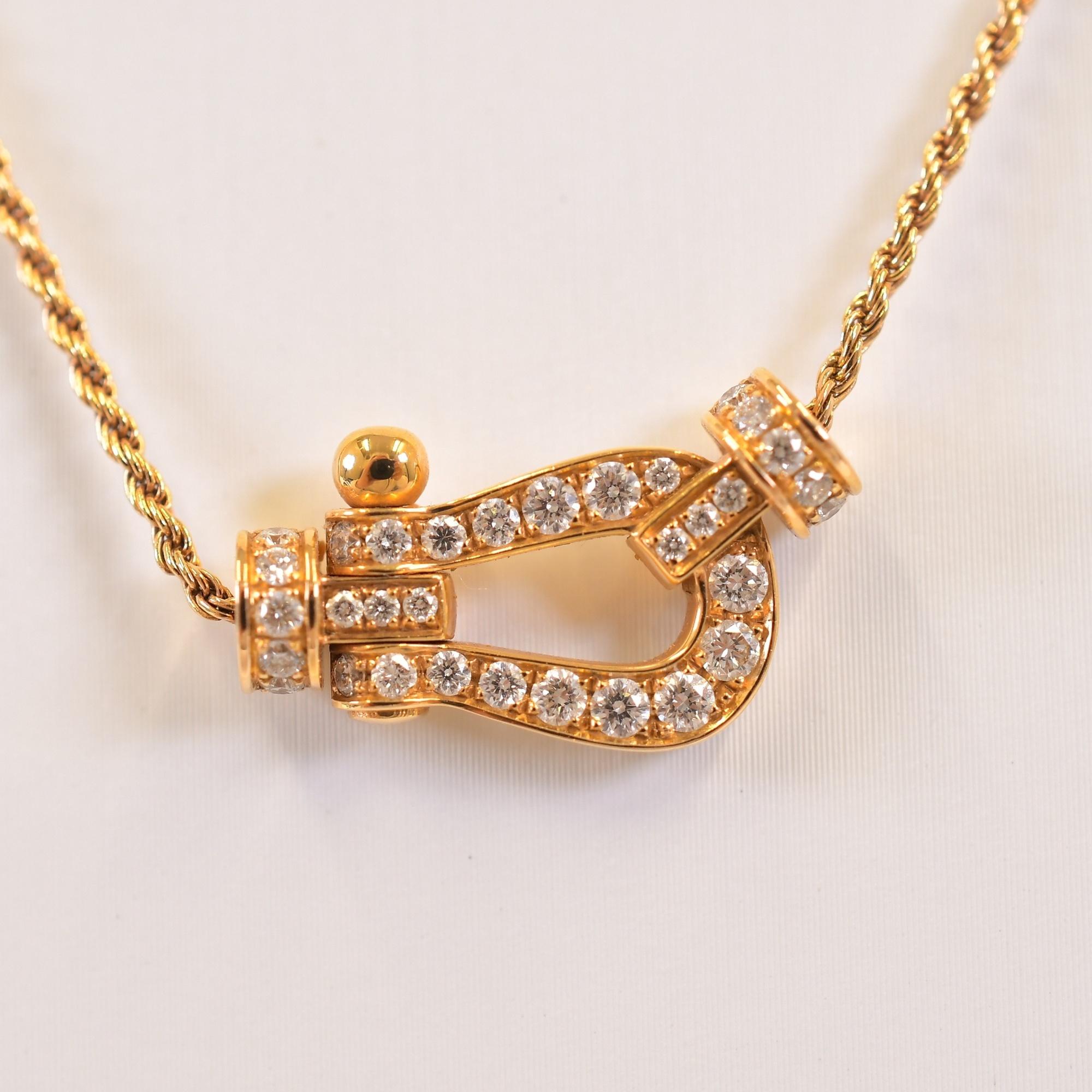 フレッド フォース10 ダイヤネックレス Au750YG Aランク