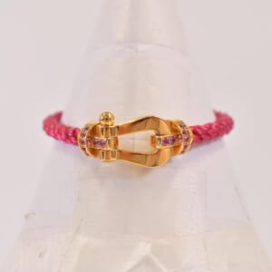 フレッド フォース10 LM ピンクサファイヤ ブレスレット Au750PG/Steel