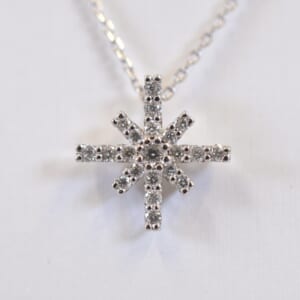 ポンテヴェキオ メレダイヤネックレス K18WG 0.15ct