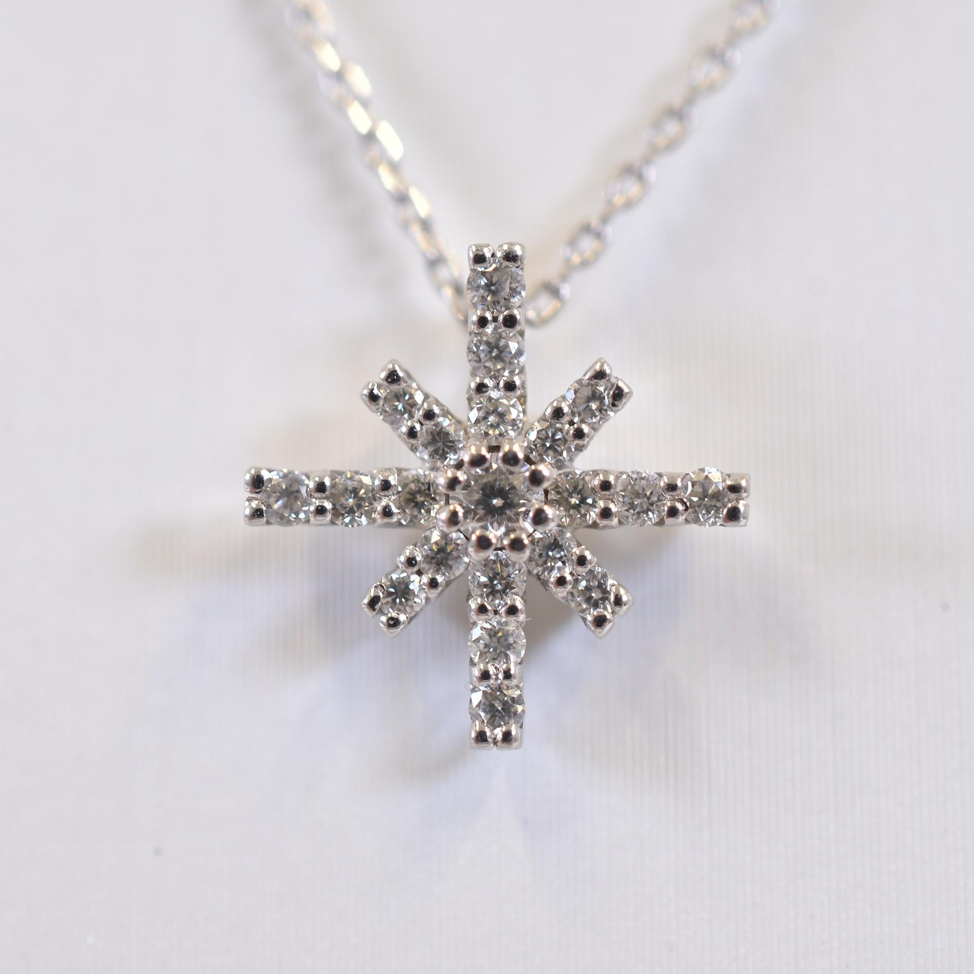 ポンテヴェキオ メレダイヤネックレス K18WG 0.15ct Bランク