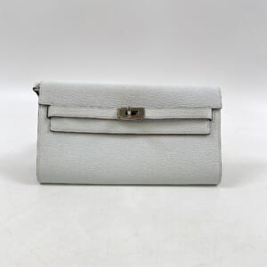 エルメス ケリートゥーゴー ブルーペール シェーブル SV金具 Z刻印