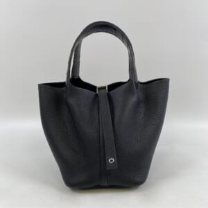 エルメス ピコタンロックタッチPM 黒 トリヨン×アリゲーター SV金具 U刻印