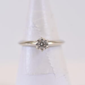 ティファニー ソリティア ダイヤリング Pt950 0.39ct
