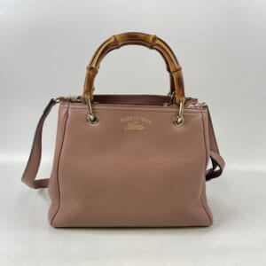 グッチ バンブーショッパー ショルダーバッグ レザー ピンク 336032