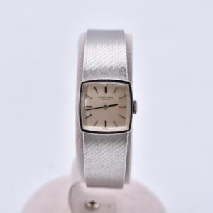 IWC スクエア シルバー文字盤 WG/手巻き