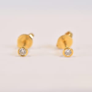 ティファニー バイザヤード 1Pダイヤ ピアス 750YG