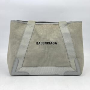 バレンシアガ カバスM グレー レザー×キャンバス 581292