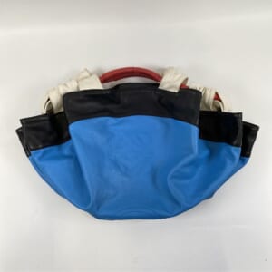 ロエベ ナッパアイレ ハンドバッグ ブルー×ブラック×レッド レザー