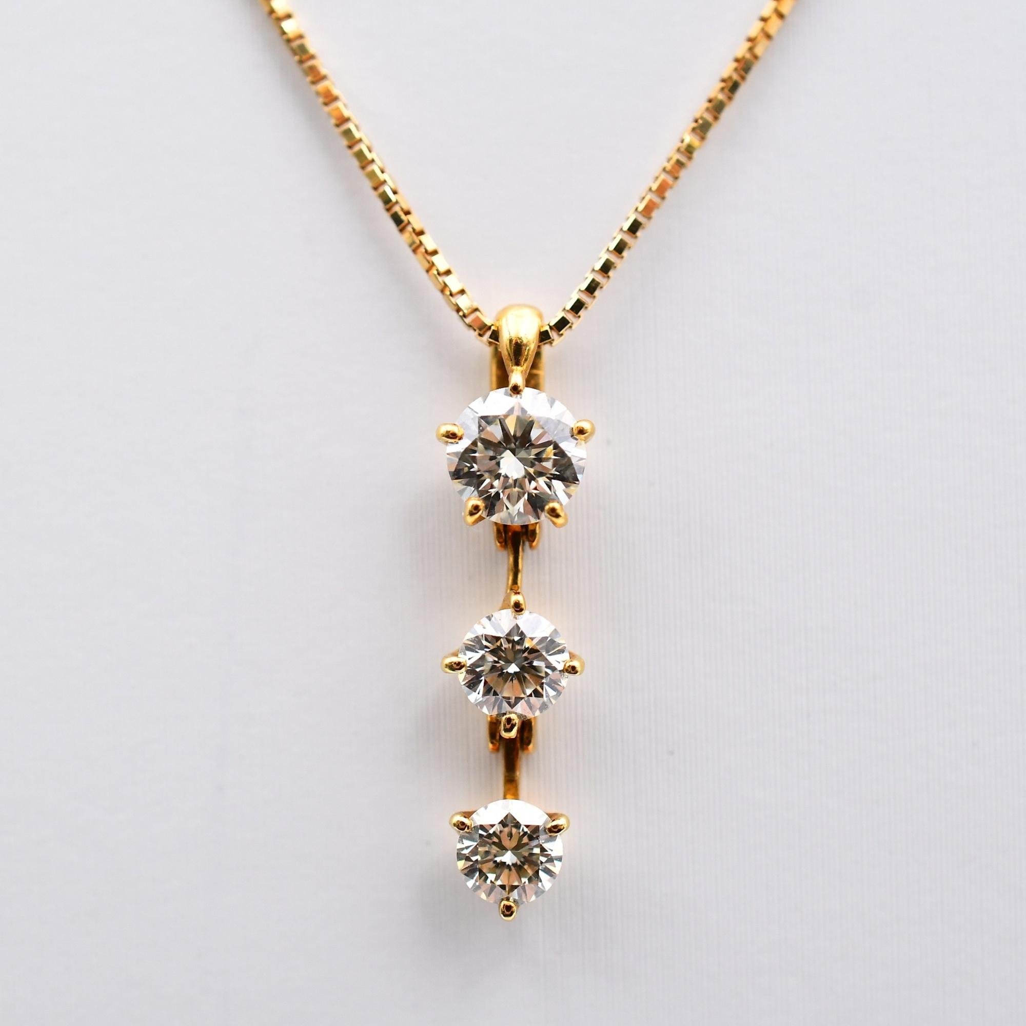 タサキ ダイヤネックレス K18 0.52ct Bランク