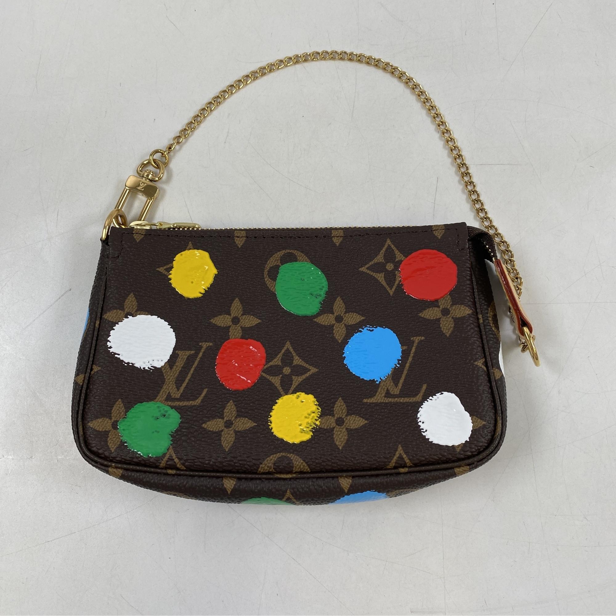 ルイ・ヴィトン モノグラム LV×YK 草間彌生 ミニポシェット アクセソワール Aランク