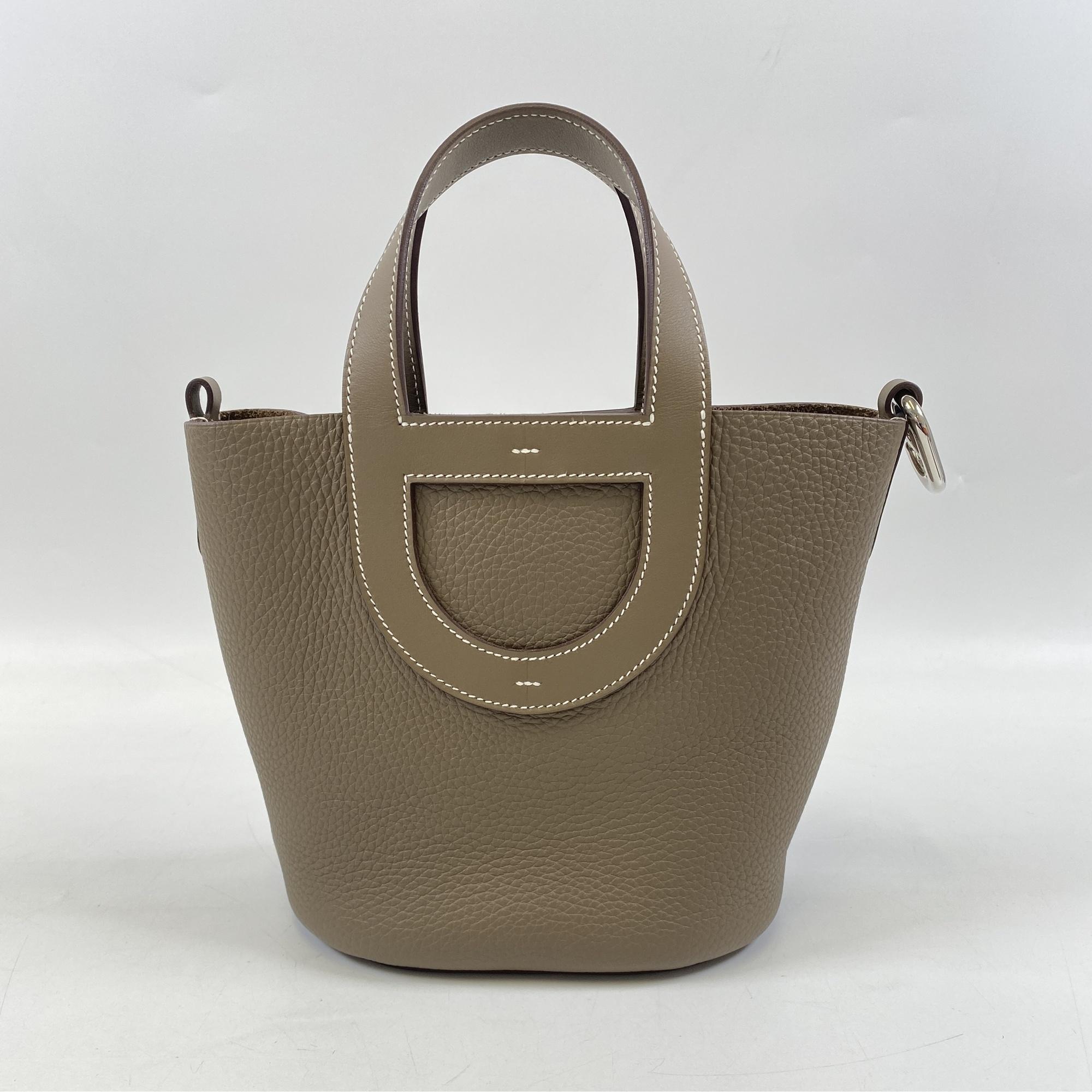 エルメス インザループ18 トリヨン エトゥープ SV金具 W刻印 Bランク