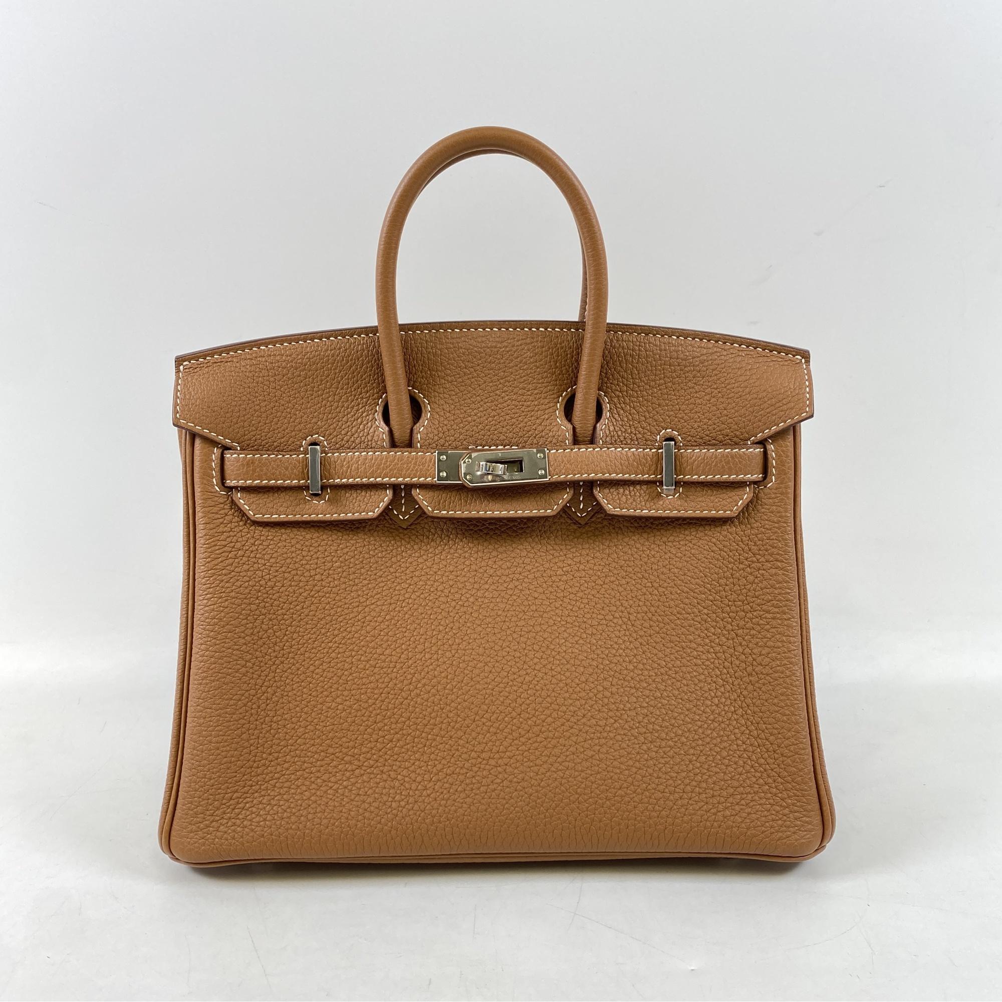 エルメス バーキン25 トゴ ゴールド SV金具 U刻印 Aランク