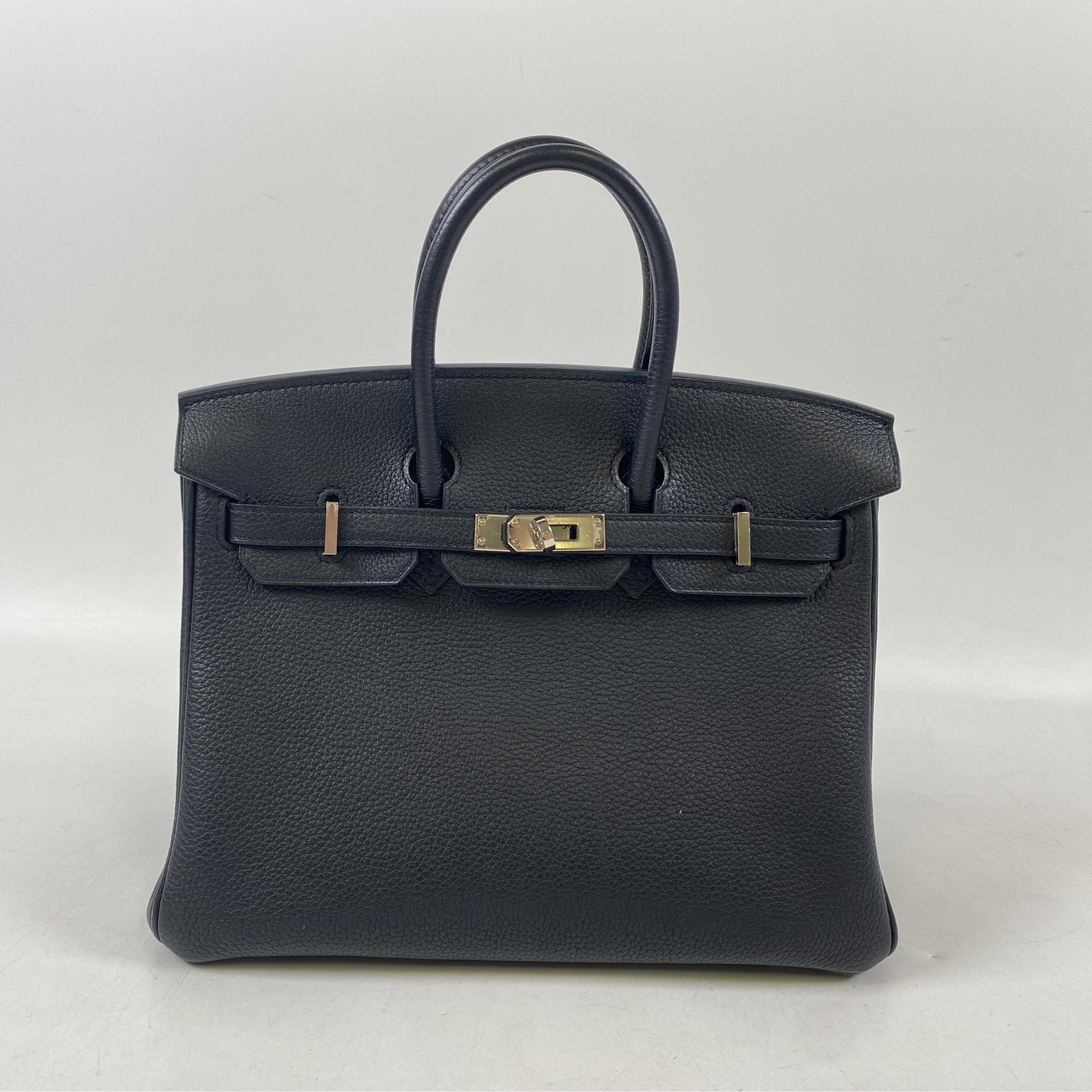 エルメス バーキン25 トゴ 黒 C刻印 SV金具 Bランク
