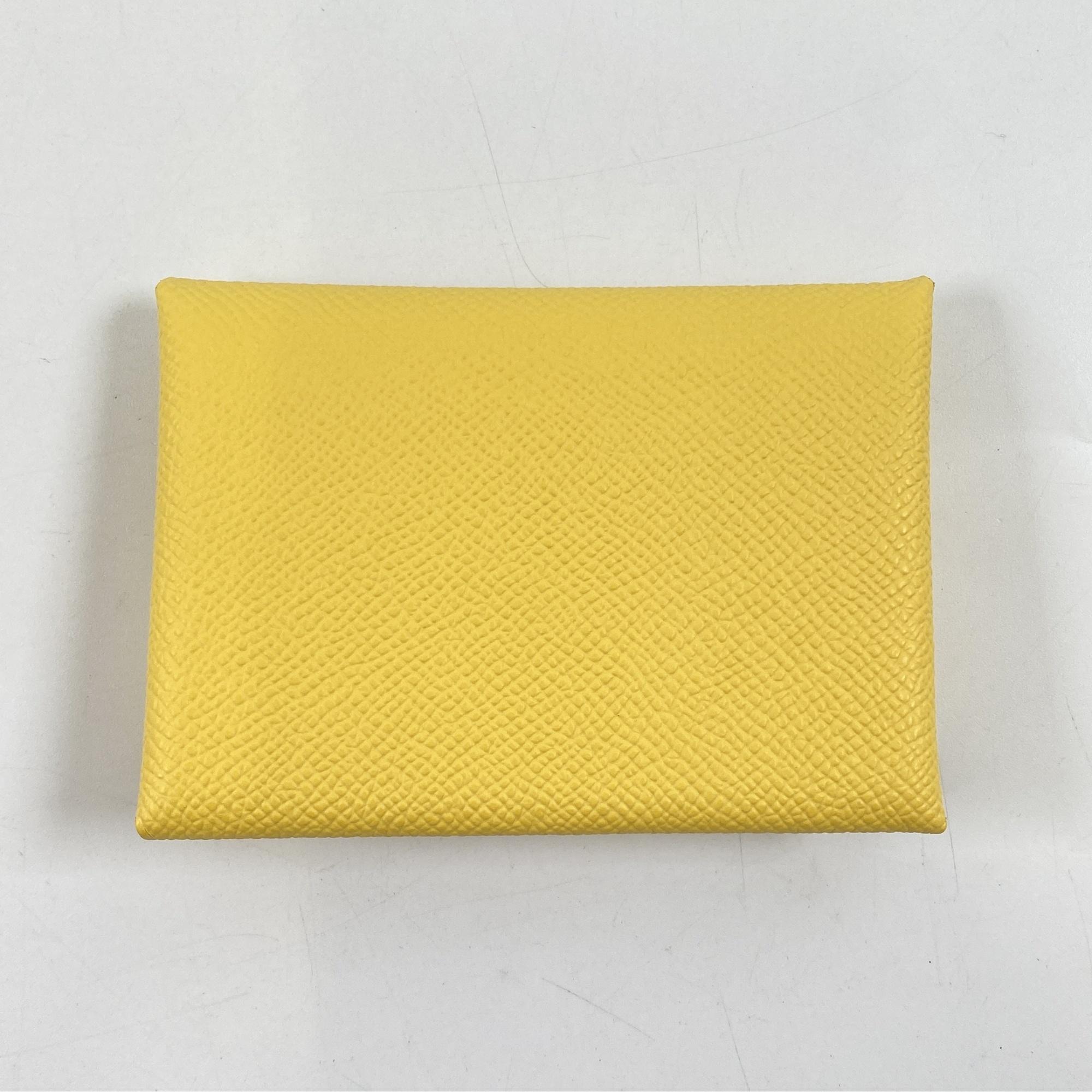 エルメス カルヴィデュオ コインケース イエロー レザー K刻印 買取